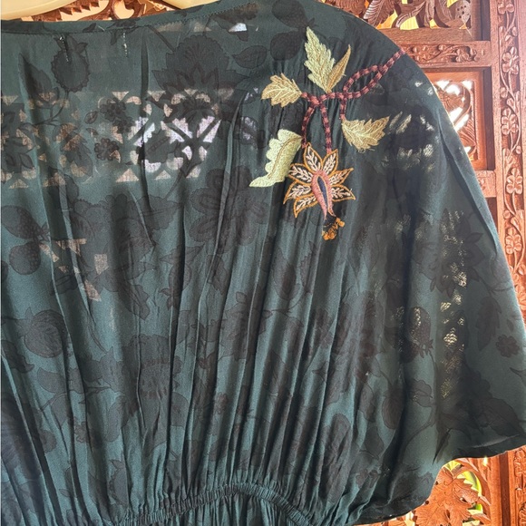 Embroidered Empire Waist Maxi Dress - Picture 4 of 6